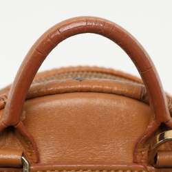 MCM Tan Cognac Visetos Coated Canvas and Leather Mini Stark Backpack