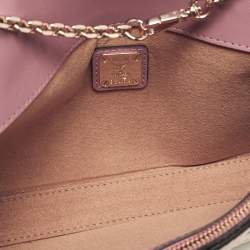 MCM Pink/Beige Visetos Faux Leather Millie Shoulder Bag