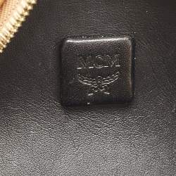 Pre Owned MCM Cognac Visetos Coated Canvas Small Side Studs Stark Backpack