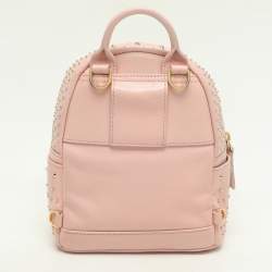 Pre Owned MCM Pink Leather X-mini Stark Bebe Boo Backpack