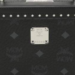 MCM Black Coated Canvas and Leather Berlin Box Bag
