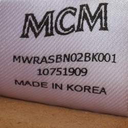 MCM Black Coated Canvas and Leather Berlin Box Bag