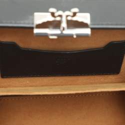 MCM Black Coated Canvas and Leather Berlin Box Bag
