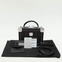 MCM Black Coated Canvas and Leather Berlin Box Bag