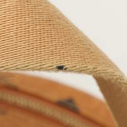 MCM Cognacn Visetos Coated Canvas and Leather Studs Stark Backpack