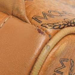 MCM Cognacn Visetos Coated Canvas and Leather Studs Stark Backpack
