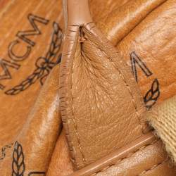 MCM Cognacn Visetos Coated Canvas and Leather Studs Stark Backpack
