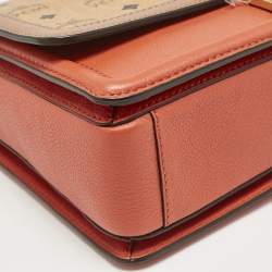 MCM Multicolor Visetos Coated Canvas, Calfhair and Leather Little Veronika Top Handle Bag