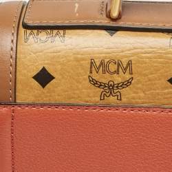 MCM Multicolor Visetos Coated Canvas, Calfhair and Leather Little Veronika Top Handle Bag