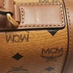 MCM Multicolor Visetos Coated Canvas, Calfhair and Leather Little Veronika Top Handle Bag