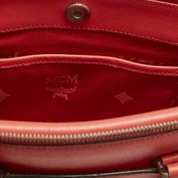 MCM Red Leather Elda Tote
