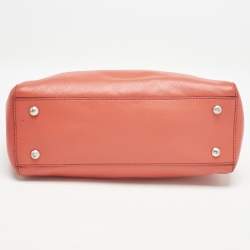 MCM Red Leather Elda Tote