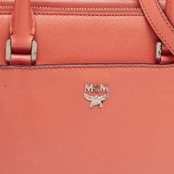 MCM Red Leather Elda Tote