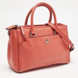 MCM Red Leather Elda Tote