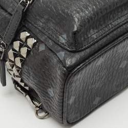 MCM Black Visetos Coated Canvas Mini Side Studs Stark Bebe Boo Backpack