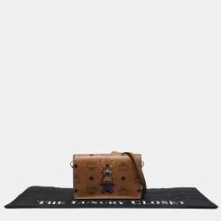 MCM Cognac Visetos Coated Canvas and Leather Rabbit Crossbody Bag