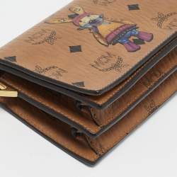 MCM Cognac Visetos Coated Canvas and Leather Rabbit Crossbody Bag
