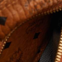 MCM Cognac Visetos Coated Canvas and Leather Mini Studded Stark-Bebe Boo Backpack