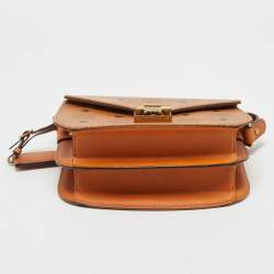 MCM Cognac Visetos Coated Canvas and Leather Patricia Crossbody Bag