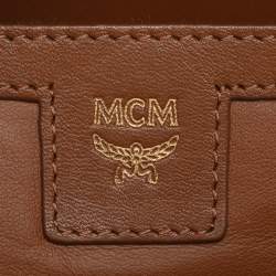 Pre Owned MCM Black Visetos Coated Canvas Small Stark Studded Backpack