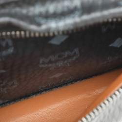 Pre Owned MCM Black Visetos Coated Canvas Small Stark Studded Backpack