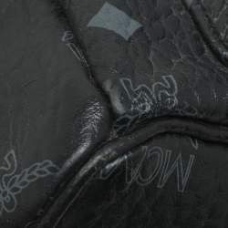 Pre Owned MCM Black Visetos Coated Canvas Small Stark Studded Backpack