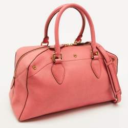 Pre Owned MCM Blush Pink Leather Zip Satchel