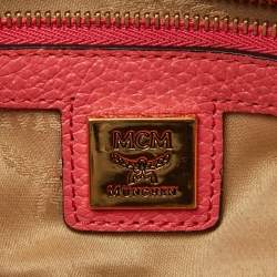 Pre Owned MCM Blush Pink Leather Zip Satchel