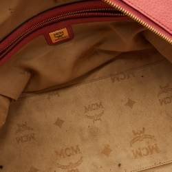 Pre Owned MCM Blush Pink Leather Zip Satchel