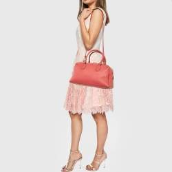 Pre Owned MCM Blush Pink Leather Zip Satchel