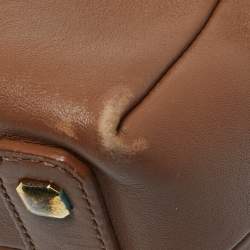 Pre Owned MCM Brown Leather Small Bowler Bag