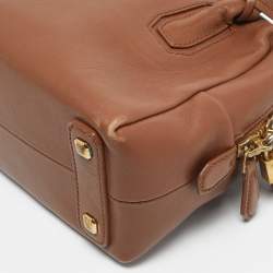 Pre Owned MCM Brown Leather Small Bowler Bag