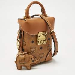 Pre Owned حقيبة كروس صغيرة إم سي إم كونياك قماش مقوى فيستوس برلين