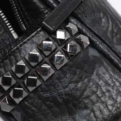 Pre Owned MCM Black Visetos Coated Canvas Mini Studded Stark-Bebe Boo Backpack