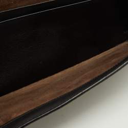 Pre Owned MCM Black/White Snakeskin Embossed Leather Continental Wallet