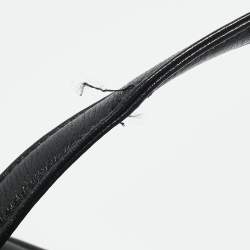 Pre Owned MCM Black Leather Small Zip Satchel