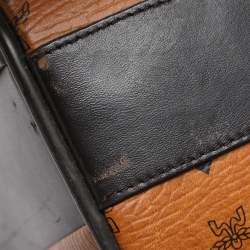 Pre Owned MCM Cognac Visetos Coated Canvas Traveler Cabin Trolley