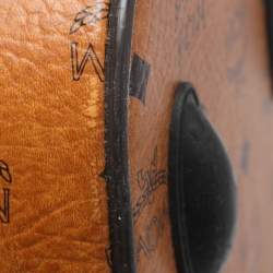 Pre Owned MCM Cognac Visetos Coated Canvas Traveler Cabin Trolley