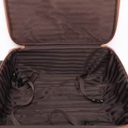 Pre Owned MCM Cognac Visetos Coated Canvas Traveler Cabin Trolley