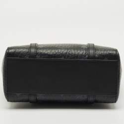 Pre Owned حقيبة يد توني ميني مكسوة بقماش وفيستوس وجلد من إم سي إم باللون الأسود