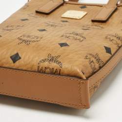 Pre Owned MCM Cognac Visetos Coated Canvas Crossbody Bag