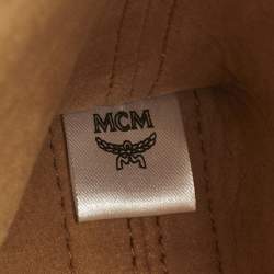 Pre Owned MCM Cognac Visetos Coated Canvas Crossbody Bag