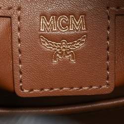 Pre Owned MCM Black Visetos Coated Canvas Small Side Studs Stark Backpack