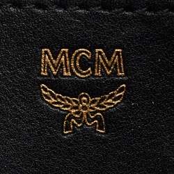 Pre Owned MCM Red Visetos Coated Canvas and Leather Side Stud X-Mini Stark Bebe Boo Backpack