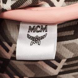 Pre Owned MCM Pink Visetos Coated Canvas Liz Pouch