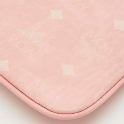 Pre Owned MCM Pink Visetos Coated Canvas Liz Pouch