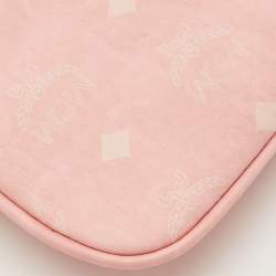 Pre Owned MCM Pink Visetos Coated Canvas Liz Pouch