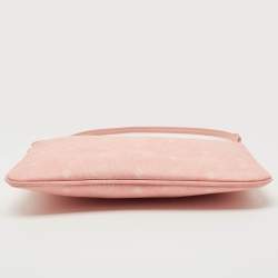 Pre Owned MCM Pink Visetos Coated Canvas Liz Pouch