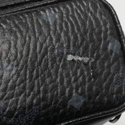 Pre Owned MCM Black Visetos Coated Canvas Mini Studded Stark-Bebe Boo Backpack