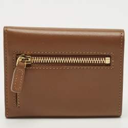 Pre Owned MCM Brown Leather Patricia Trifold Wallet